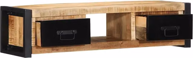 Mobile Porta TV 100x30x25 cm in Legno Massello di Mango Grezzo 4013597