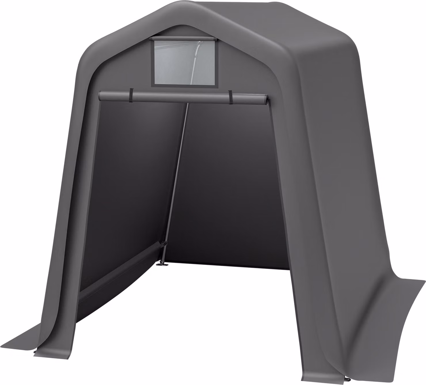 Capanno da giardino 245x183x217 cm – utilizzabile come ripostiglio per attrezzi, posto per biciclette o tettoia per auto; materiale PE impermeabile con tende avvolgibili, resistente ai raggi UV e al vento
