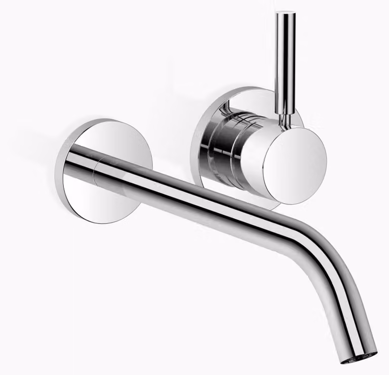 Dornbracht META Mitigeur mural de lavabo sans vidage, saillie 250mm, jet rond enrichi d'air, 36861660-00, 36861660-00