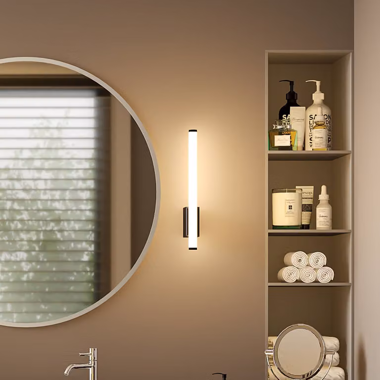 Molto Luce Applique da parete VINA UP S, Nero, Bagno, Alluminio, Moderno, Applique