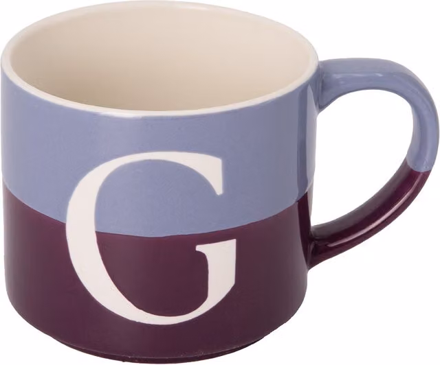 Tazza a forma di lettera G blu e multicolore Blend Collection di Bormioli Rocco, 400 ml – 1