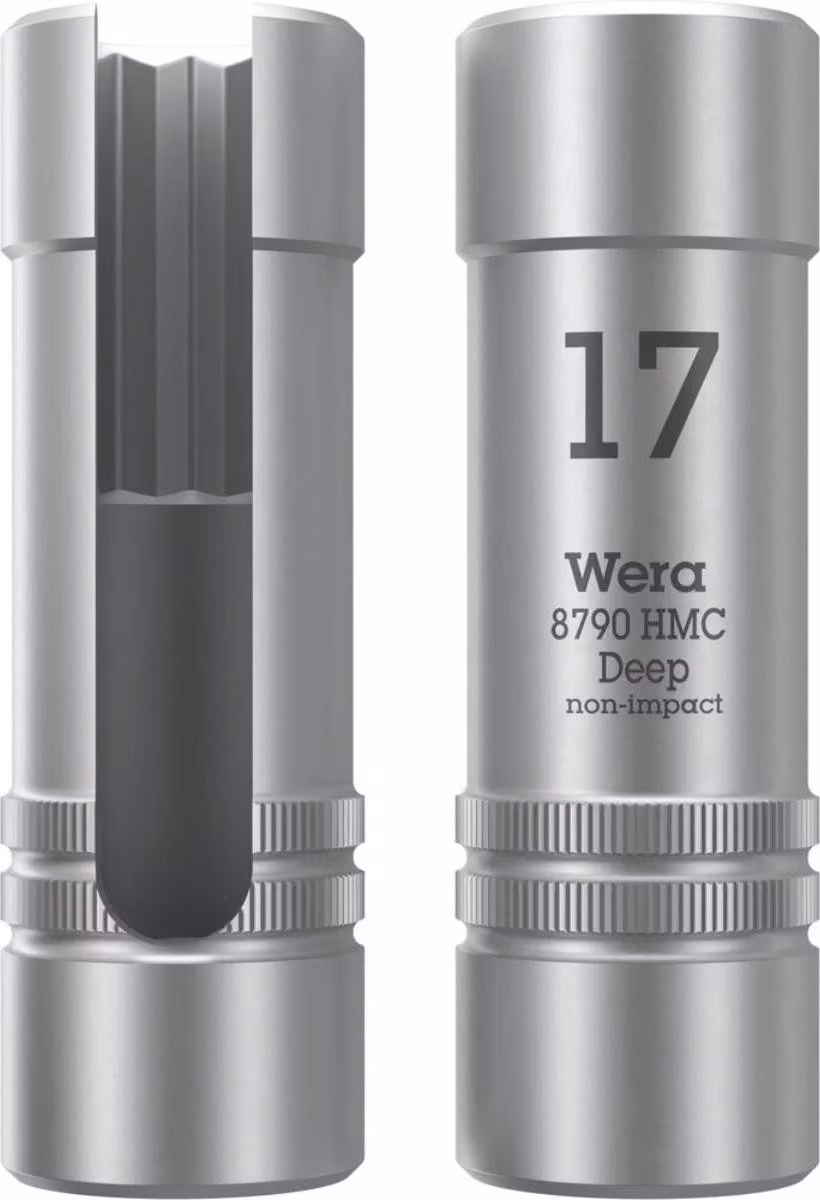 Wera 8790 HMC Presa profonda con taglio sul gambo, con attacco da 1/2 pollice, 17 x 76 mm