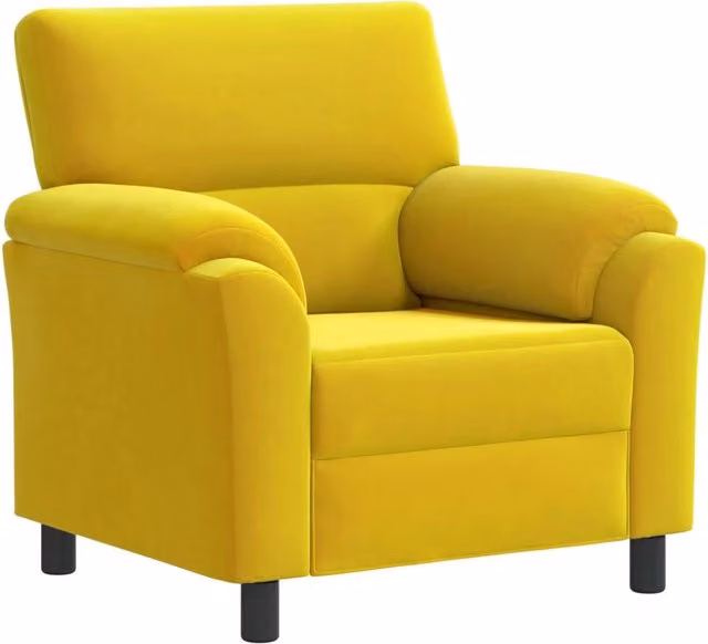 Divano moderno in velluto giallo vidaXL L/P/H: 94 x 85 x 93 cm