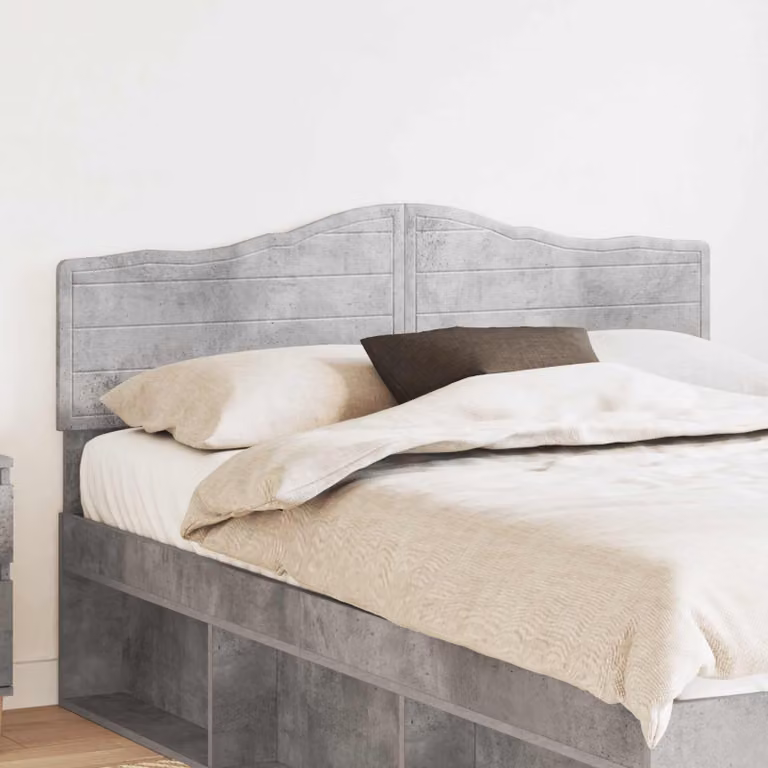 Testiera per letto vidaXL in legno ingegnerizzato, stile minimalista, colore grigio cemento opaco