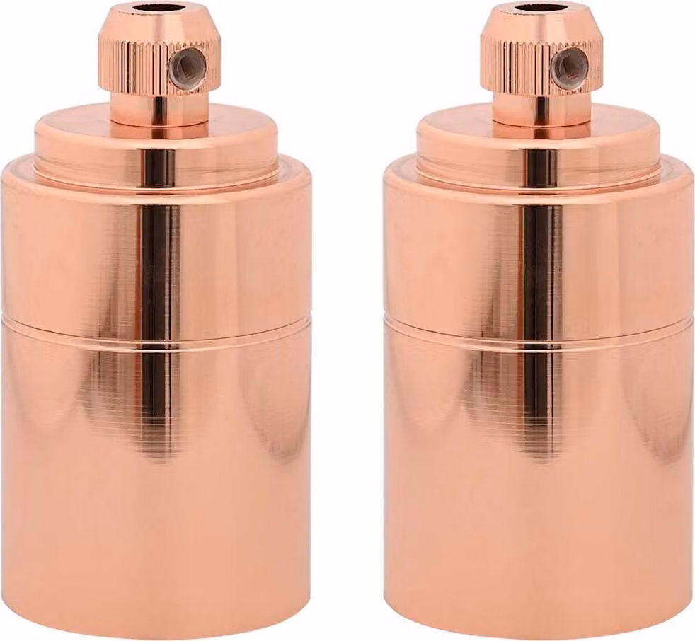 Portalampada 2 pz Oro Rosa E27