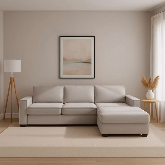 Divano ad angolo Ametrino TALAMO ITALIA con penisola contenitore destra, Grigio, L: 280 cm, P: 95 cm, H: 90 cm
