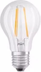 Lampadina LED Bellalux a goccia con filamento, attacco E27, 4 W, 470 lumen, luce bianco caldo, vetro trasparente