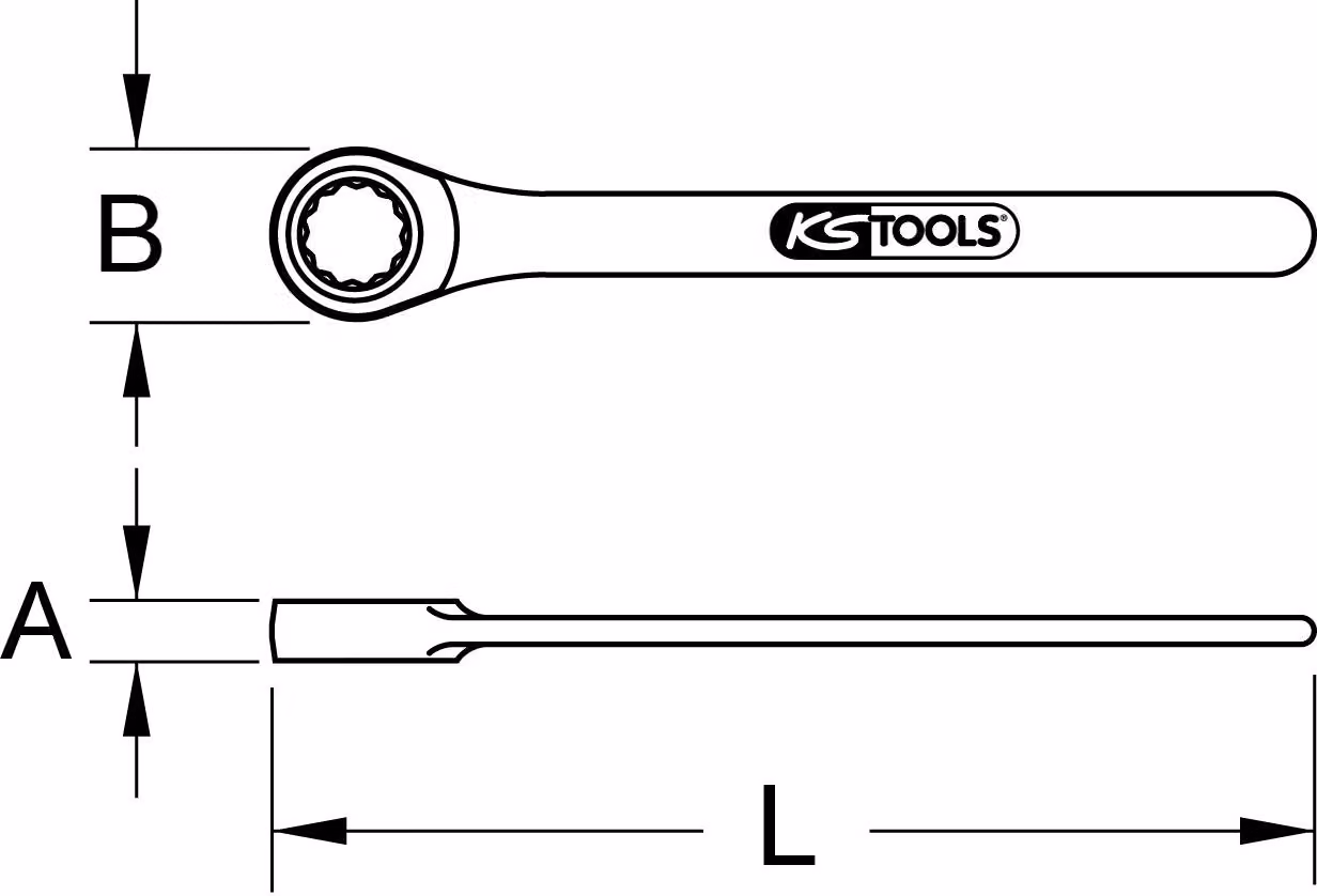 KS Tools ACCIAIO INOX Chiave combinata, 27 mm