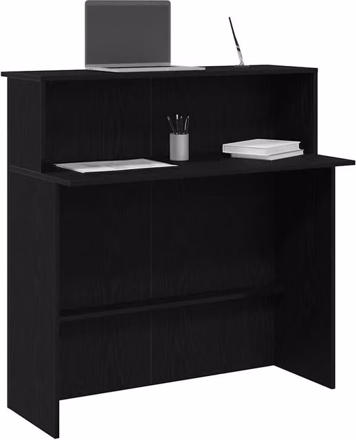 Banco Reception Nero 100x50x103,5 cm in Legno Multistrato 859025