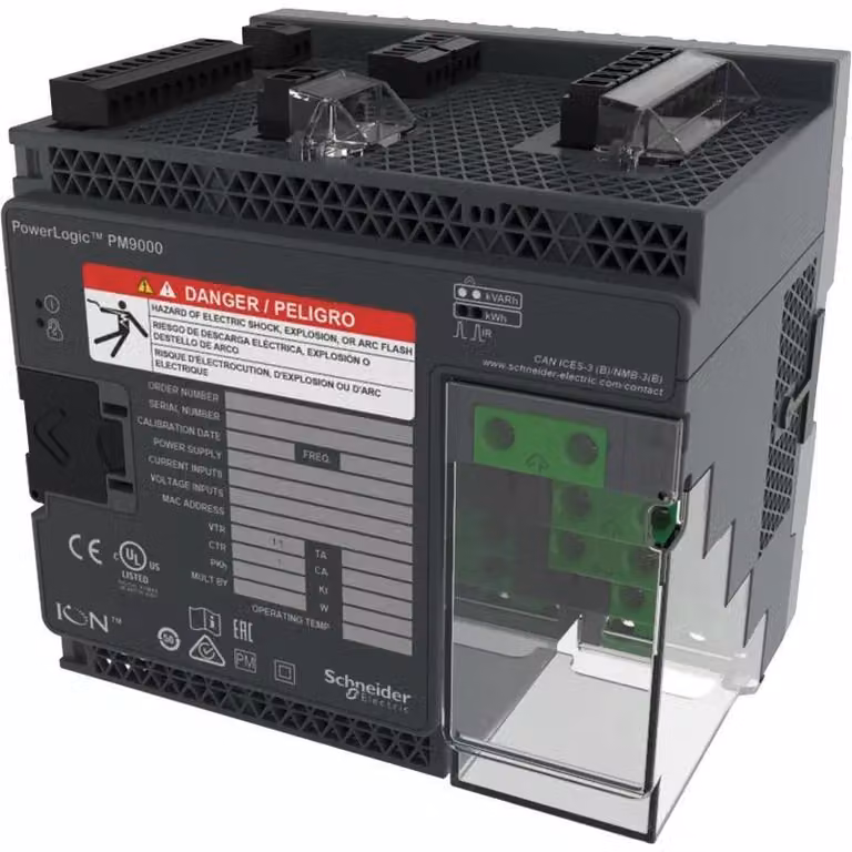 Analizzatore di rete Schneider Electric PowerLogic ION93030, LVCT, Modbus TCP, protocollo ION, montaggio DIN, senza display, kit hardware METSEION93030