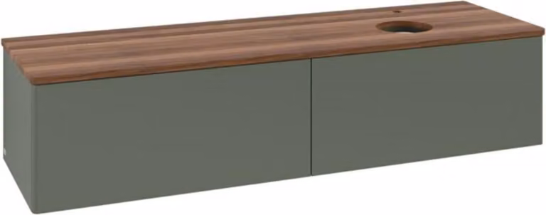 V&B Mobiletto senza struttura frontale - illuminazione Antao 160x50cm, HL, WBP w. wal, lea gre. m Lac