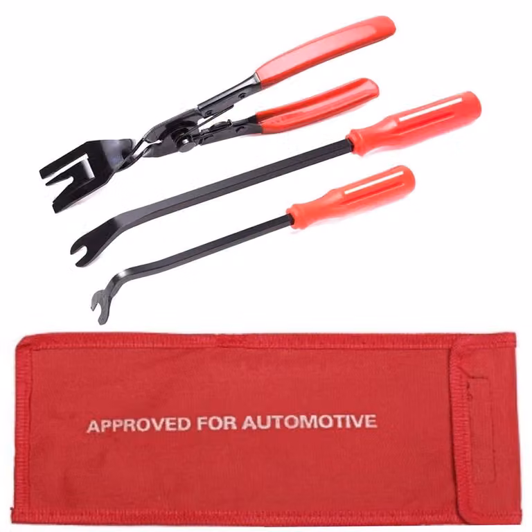 Set di 3 pinze a clip per automobili, con custodia