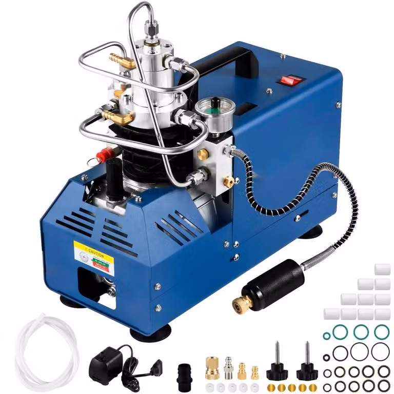 Compressore d'aria elettrico ad alta pressione 1800 W Compressore ad alta pressione PCP Pompa 4500 PSI Gonfiatore PCP Capacità serbatoio 3-6,8 L Compressore 2800 giri/min
