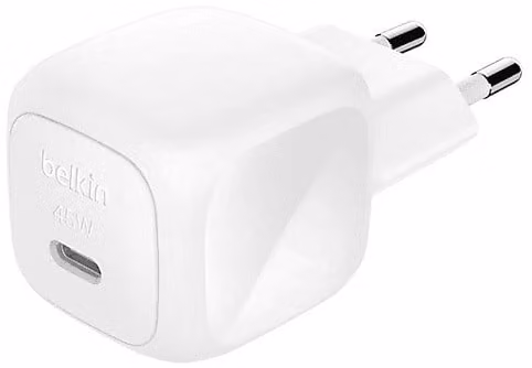 Caricabatterie Belkin BoostCharge USB-C da 45W, Bianco