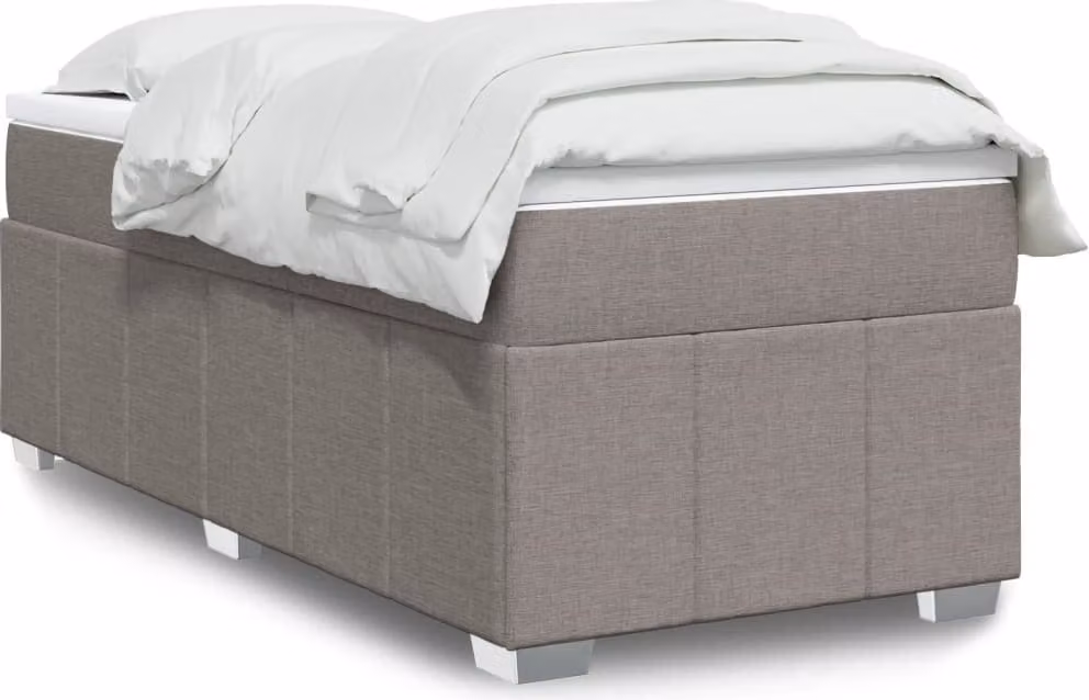 Maison Exclusive - Letto boxspring con materasso Taupe 100x200 cm Tessuto