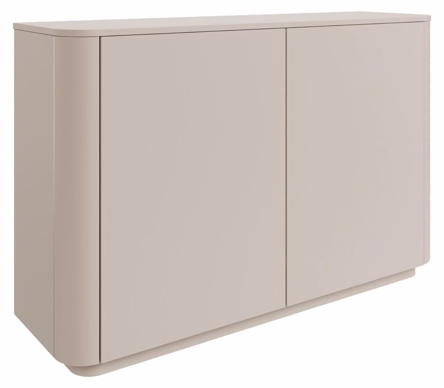 Selsey Luvio - Credenza a 2 ante con 6 scomparti, bordi arrotondati, 140 cm, grigio cashmere