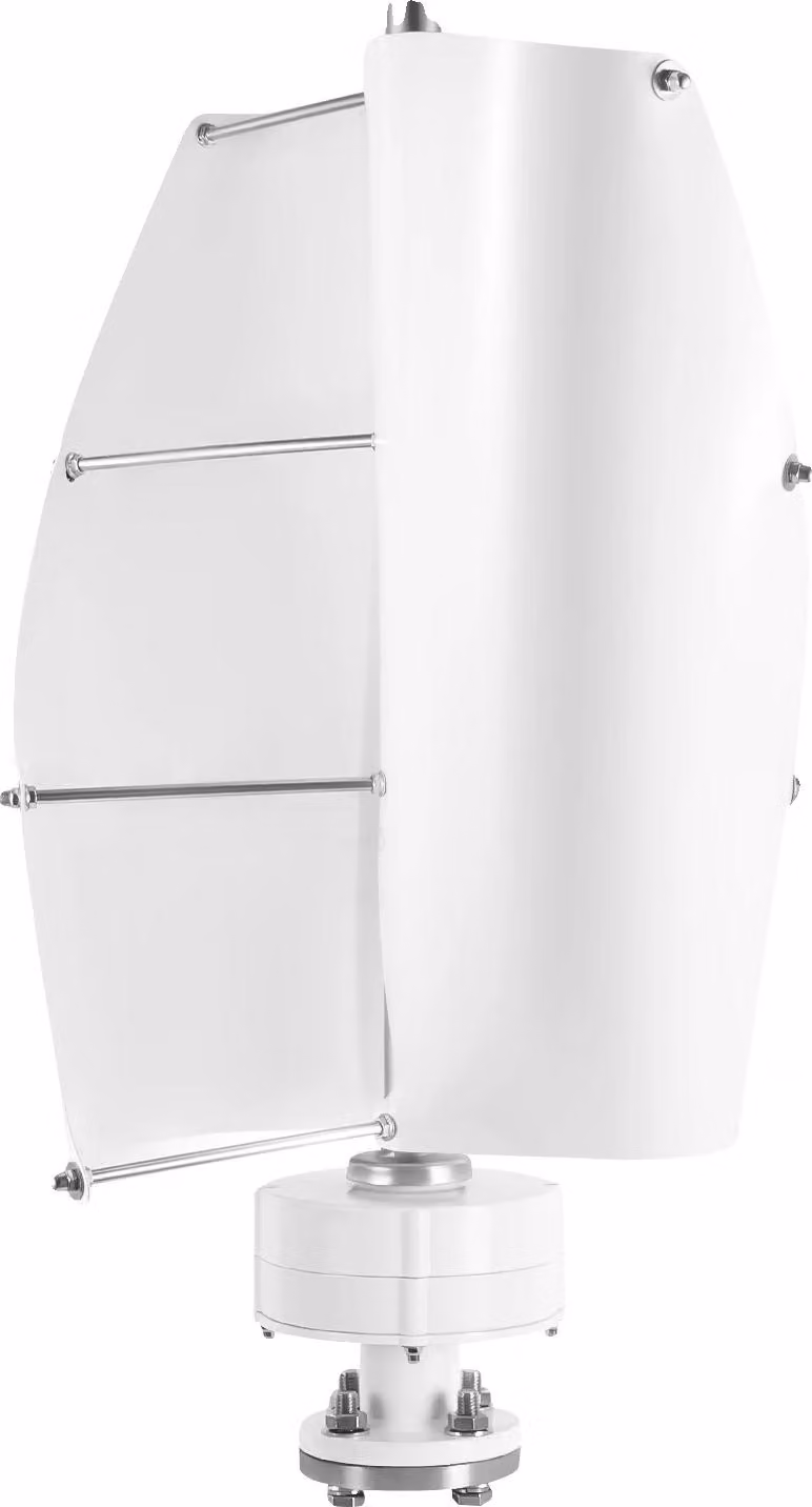 Turbina eolica, Design ad asse verticale, Produzione efficiente di energia, BIANCO, 100 W, 24V