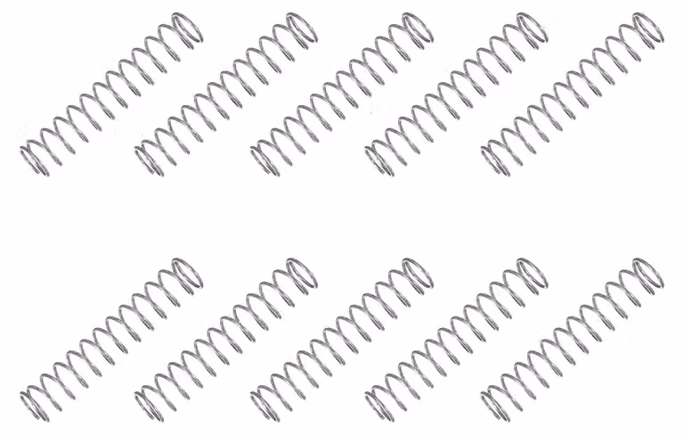 Molla a compressione, dimensioni 5x0,45x25 mm, acciaio inossidabile 304, confezione da 10 pezzi