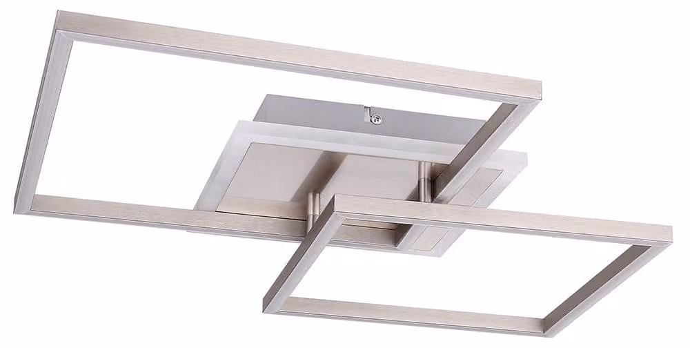 Plafoniera LED, ALU, bianco opalino, L 47 cm, MUNNI