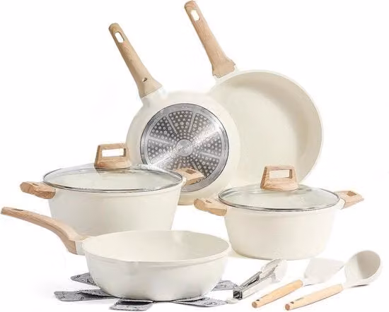 Set di Pannini Completo - 12 pezzi - Adatto per Induzione - Diverse Dimensioni