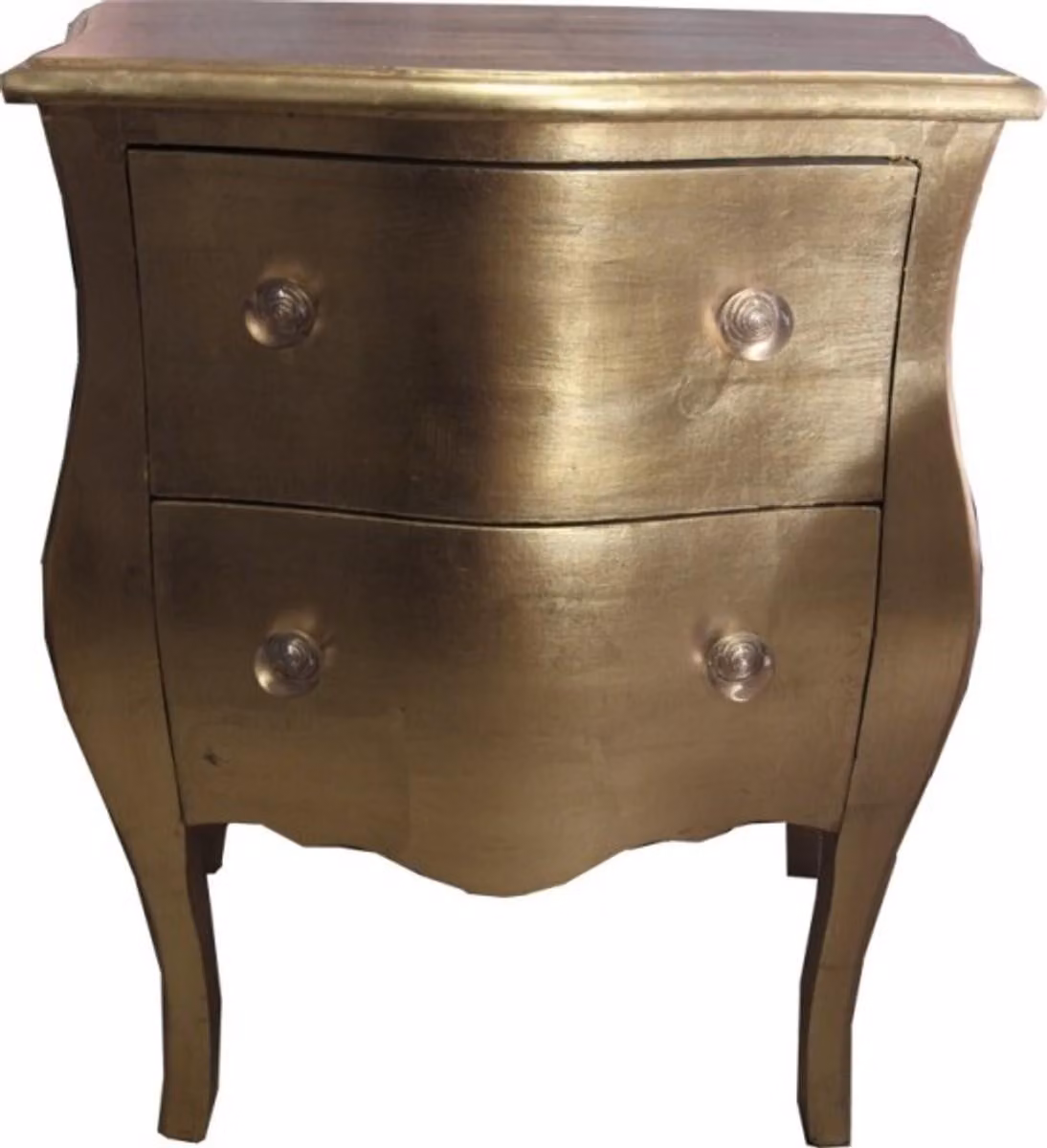 Comò Casa Padrino Barock, color oro, 63 x 36 x 78 cm - Elegante comò in stile antico, realizzato in legno massello