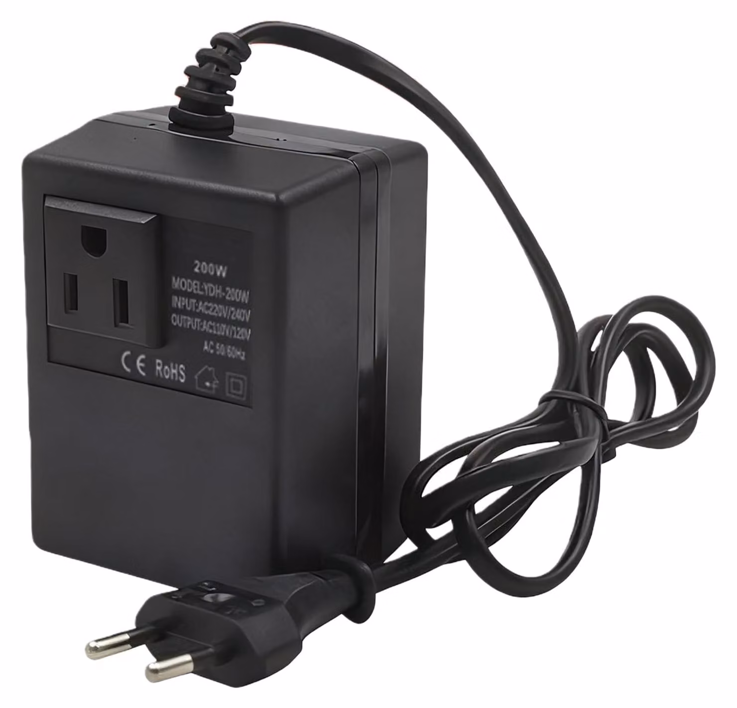 Convertitore di tensione, 200 W, da 220 V AC a 110 V, portatile e leggero