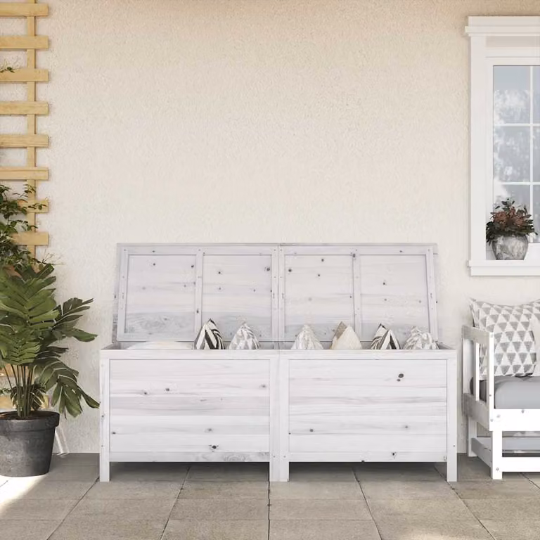 Contenitore da giardino vidaXL in legno massello di abete bianco L/P/H: 150 x 50 x 56,5 cm