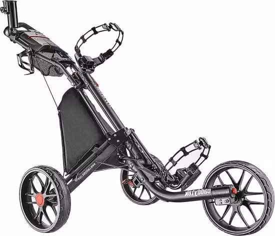 Carrello da Golf a 3 Ruote - Leggero - Pieghevole - Grigio Scuro