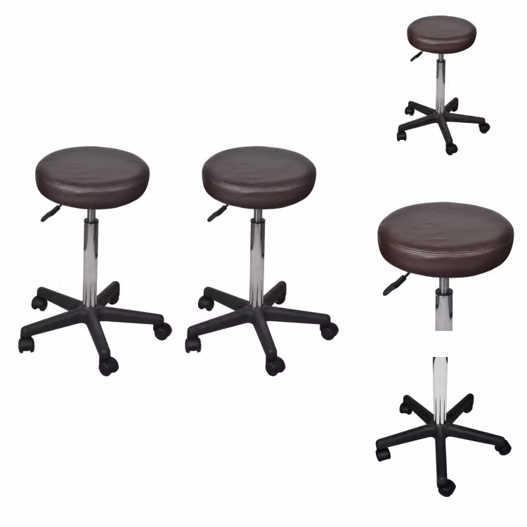 vidaXL Sgabello da ufficio 2 pz. Marrone 35,5x84 cm in Pelle finta - Sedie da ufficio