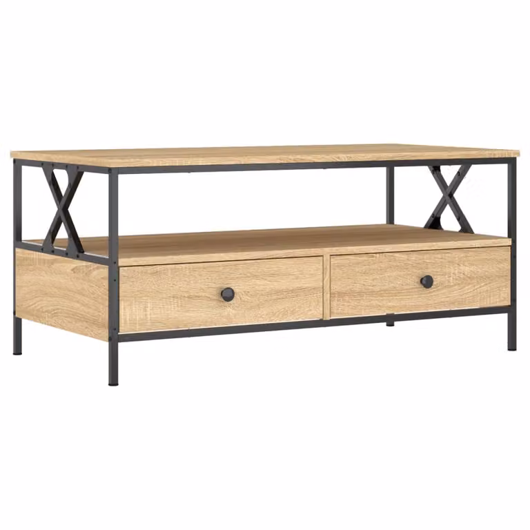 Tavolino da Salotto Rovere Sonoma 100x51x45cm Legno Multistrato