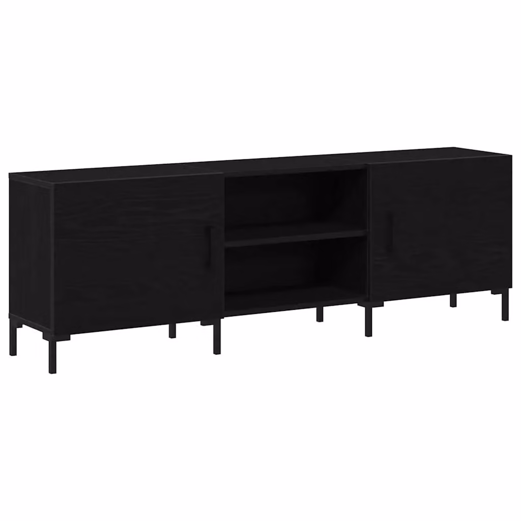 Mobile TV e credenza moderna vidaXL in legno rovere nero L: 150 cm, P: 30 cm, H: 50 cm – 2
