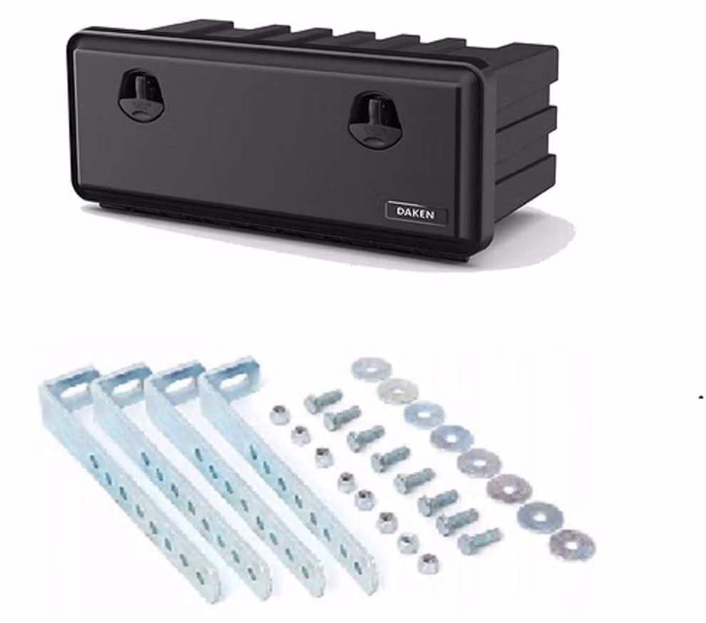 Contenitore di stoccaggio per camion, dimensioni 900x367x300 mm, con supporto verticale