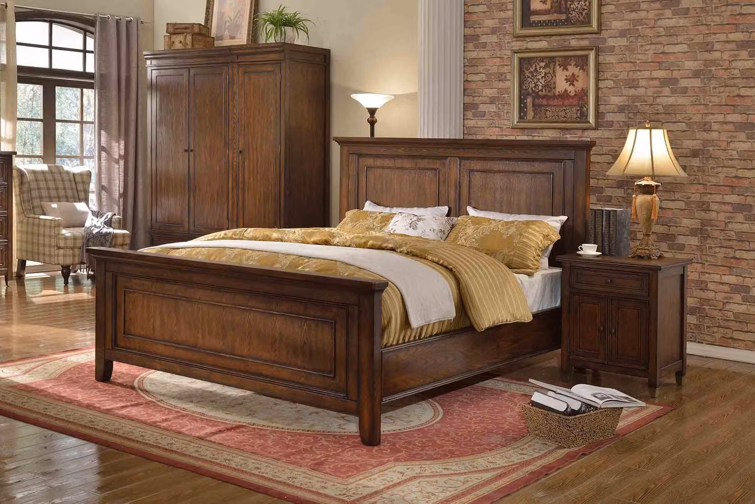 Bett Designer Luxus Hotel Betten 180x200cm Schlaf Zimmer Holz Doppelbett Barock