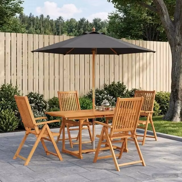 Set da pranzo da esterno con ombrellone 6 pz 4-Posti 3438531