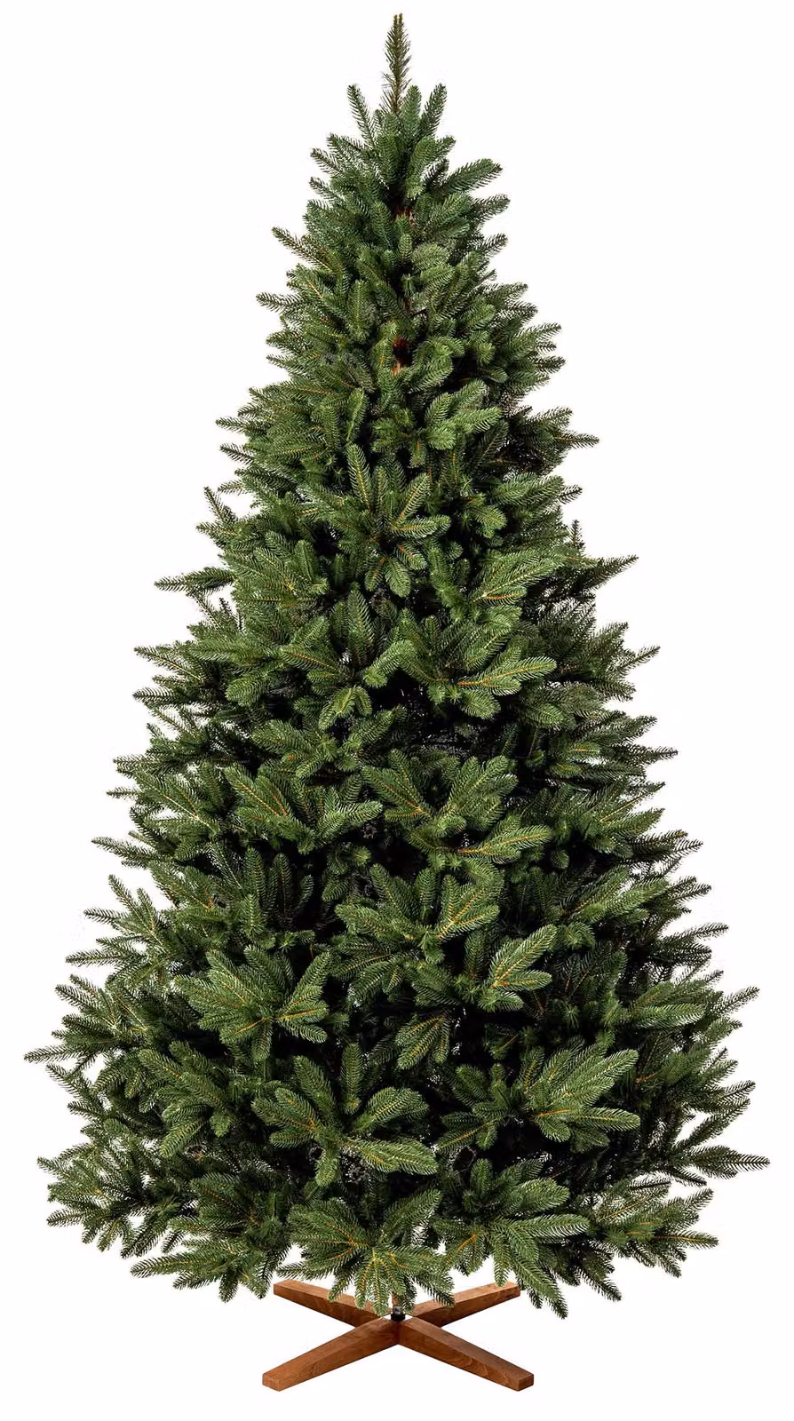 FairyTrees Albero di Natale Artificiale 180cm Nordmann 100%PE Verde Scuro Albero 100% PE Premium, artificiale, rami molto folti, realistico, verde scuro, Christmas Tree, prodotto in UE, FT35