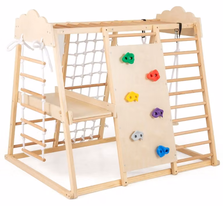 Set da palestra per interni 8 in 1 con scivolo e altalena