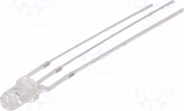 2 x Trasmettitore a infrarossi, angolo di emissione 30°, potenza 30mW, lunghezza d'onda 830-870nm, montaggio a foro passante (THT), modello OSRICA3131A. LED a infrarossi da 3mm, trasparenti