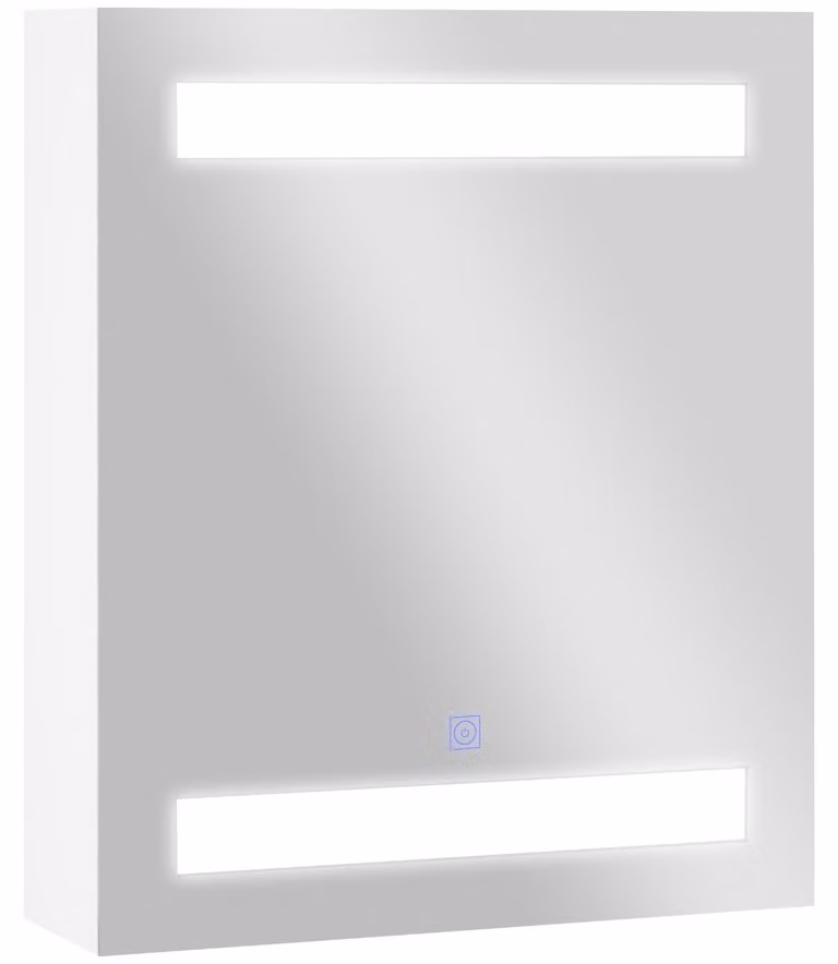 HOMCOM Specchio a LED con illuminazione Specchio da bagno Armadietto da bagno Specchio da bagno