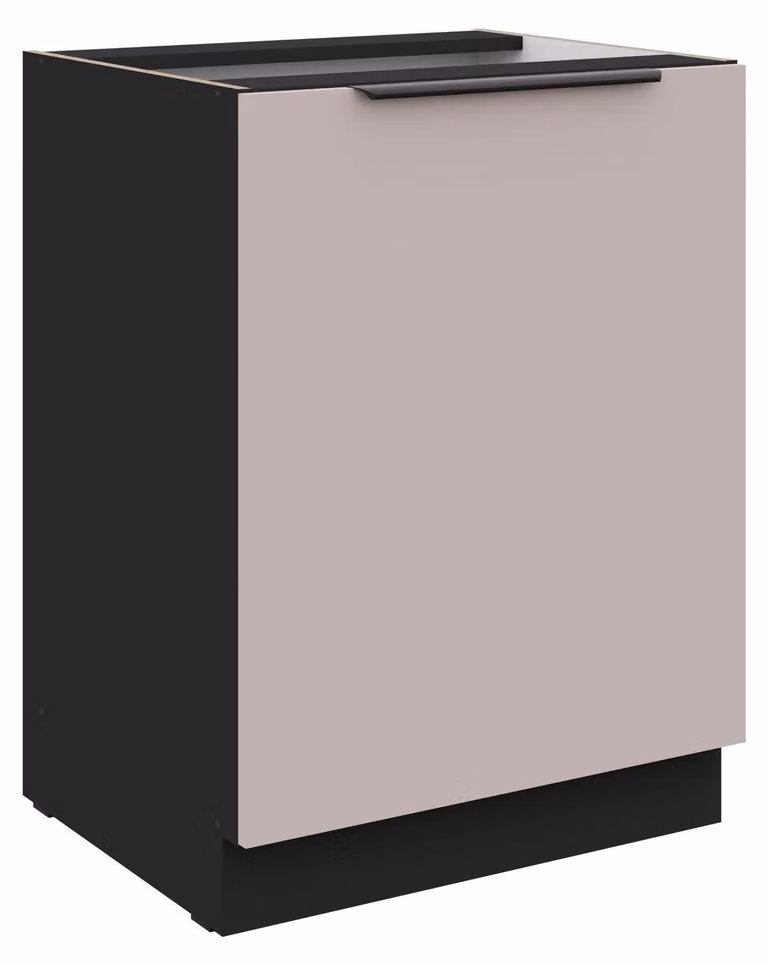 Base cucina 60 cm Cucina ARONA cashmere beige opaco + nero opaco Mobile cucina Blocco cucina Cucina Cucina componibile
