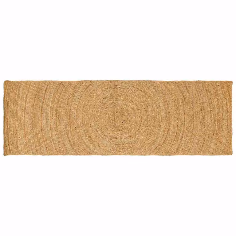 Tappeto in juta naturale vidaXL per soggiorno, rettangolare, L 80 cm x P 200 cm, beige/marrone