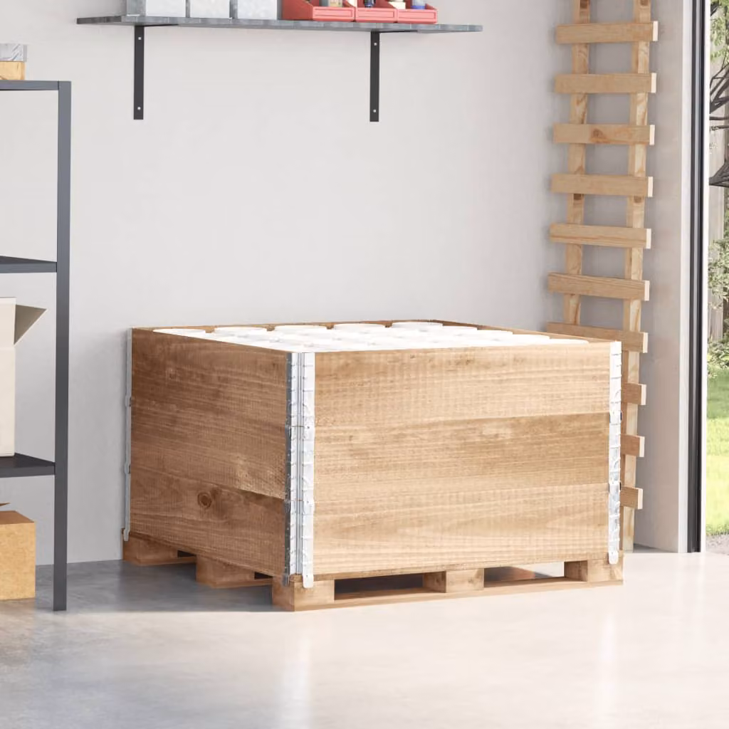 Letti rialzati in legno massello vidaXL, colore marrone, L: 100 cm, P: 100 cm, H: 60,5 cm