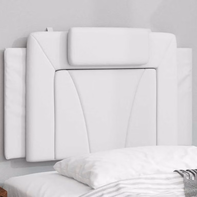 Cuscino Testiera Viana vidaXL in Similpelle Bianco, L: 90 cm