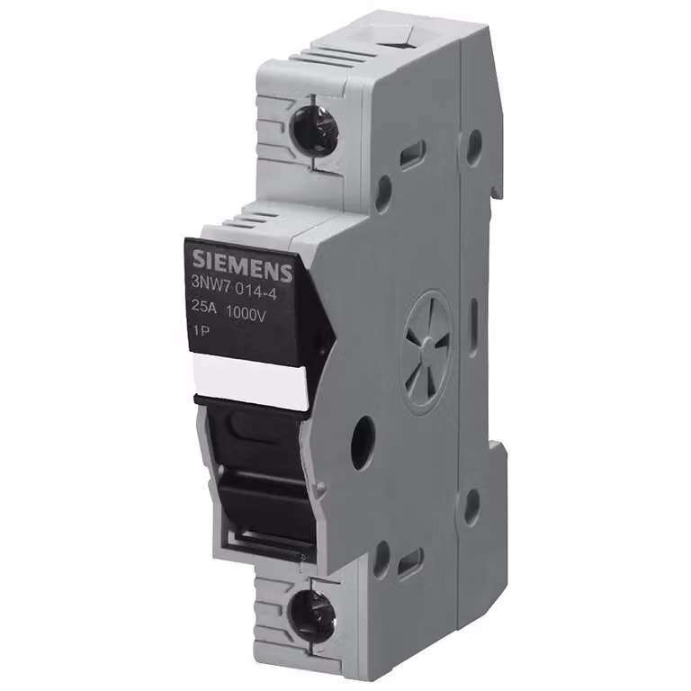 Siemens SENTRON, portafusibili cilindrici, 10x38 mm, 1 polo, In: 30 A, Un AC: 1000 ... 3NW70134