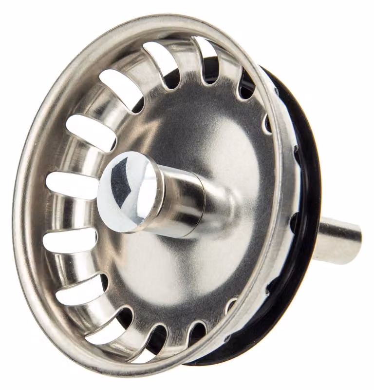 Filtro a cestello per lavello, diametro 54 mm, in acciaio inossidabile, con barra di guida