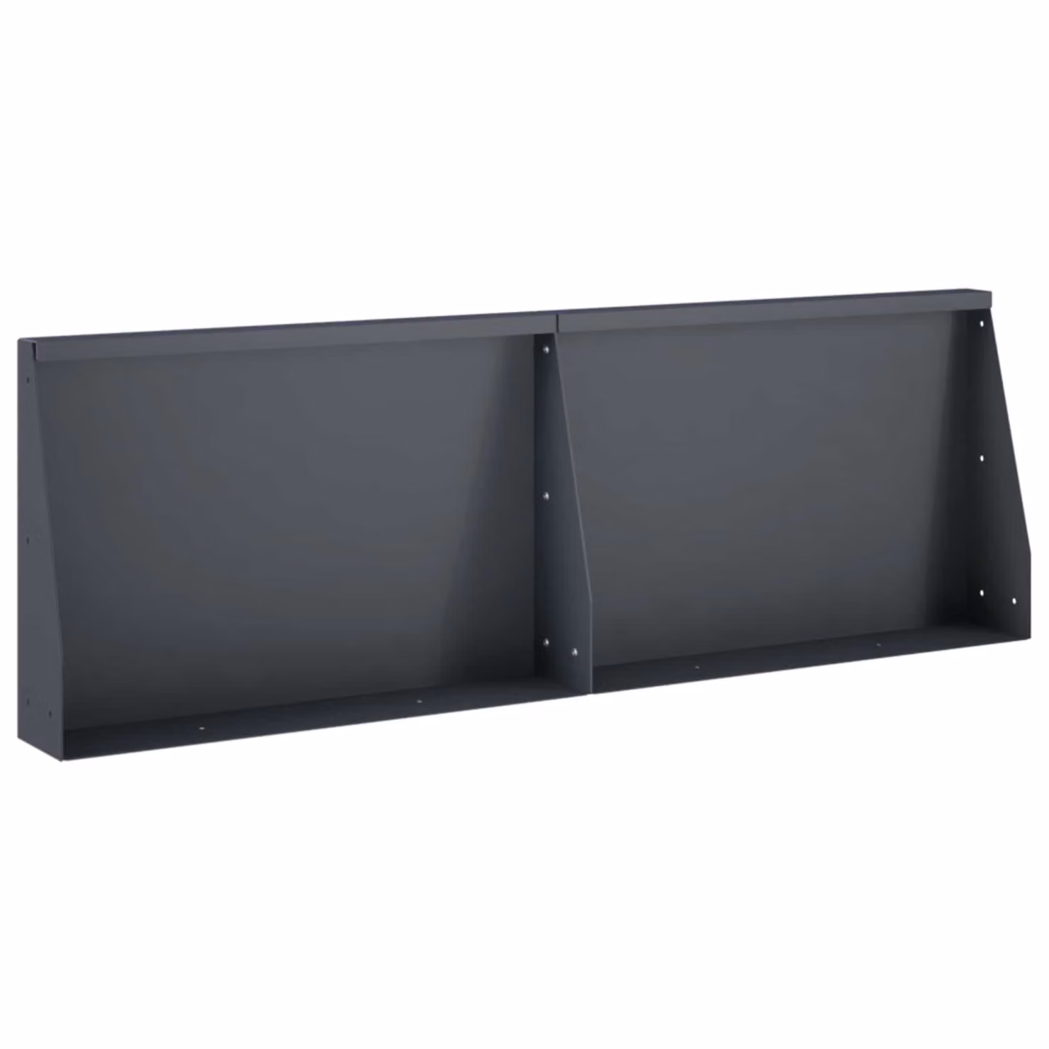 Set di 2 pezzi di muretti di contenimento per aiuole rialzate vidaXL in acciaio colore antracite L: 60 cm, P: 12 cm, H: 30 cm
