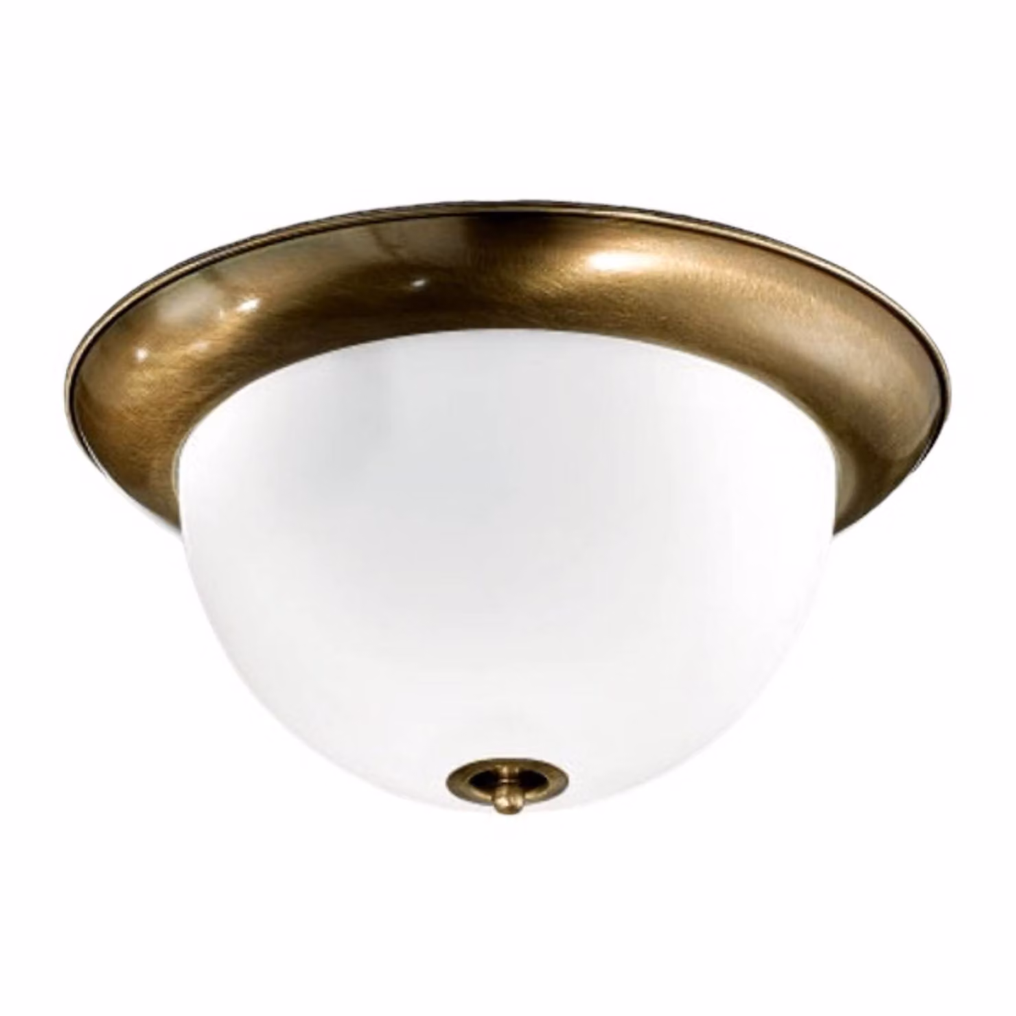 Cremasco Plafoniera soffitto GALLERIA, dimmerabile, Bronzo / Ottone antico, Soggiorno / Sala da pranzo, Vetro, Plafoniera