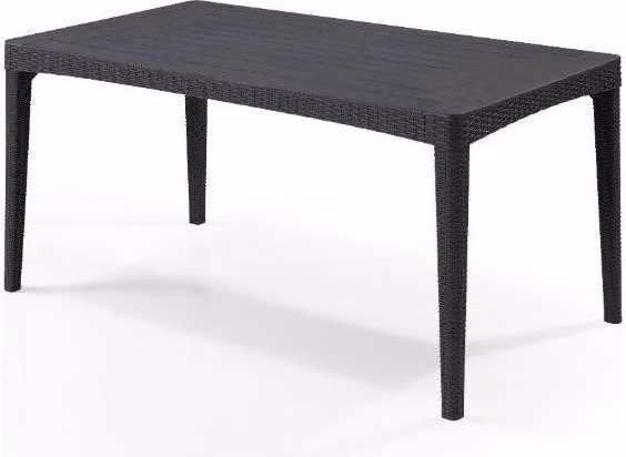 Tavolo da esterno Keter Girona in polipropilene effetto rattan colore grafite L: 150 cm, P: 90 cm, H: 74 cm – 2