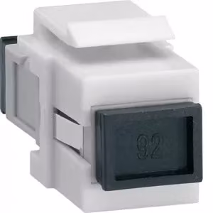 Hager VZ10LSC, piatto, nero, bianco, SC, SC, REACH, RoHS, 20 mm