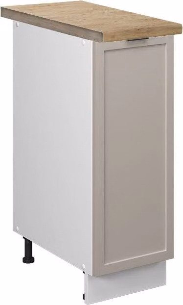 Armadio cucina dispensa alto Fame-Line GrigioBeige/Bianco 30 cm, PL Rovere Vicco