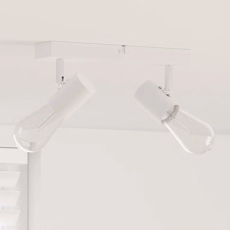 Faretto da soffitto regolabile vidaXL in metallo bianco L: 26 cm, P: 6,5 cm, H: 11,5 cm